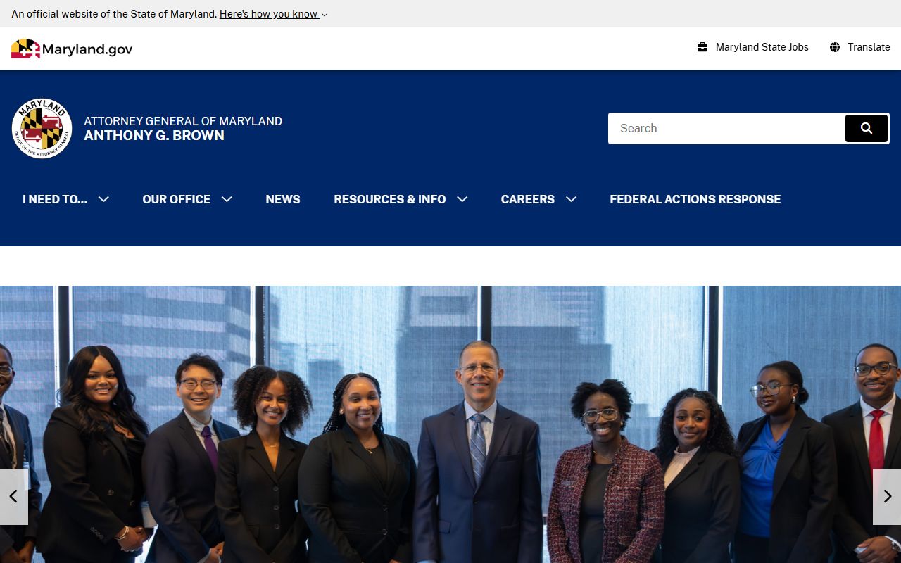 Baltimore County public records Maryland Attorney General OpenGov page
