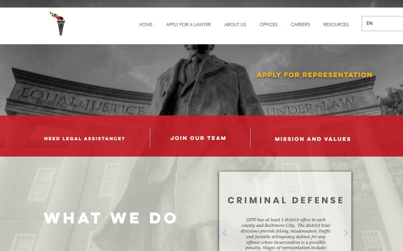 Baltimore County warrants Office of the Public Defender